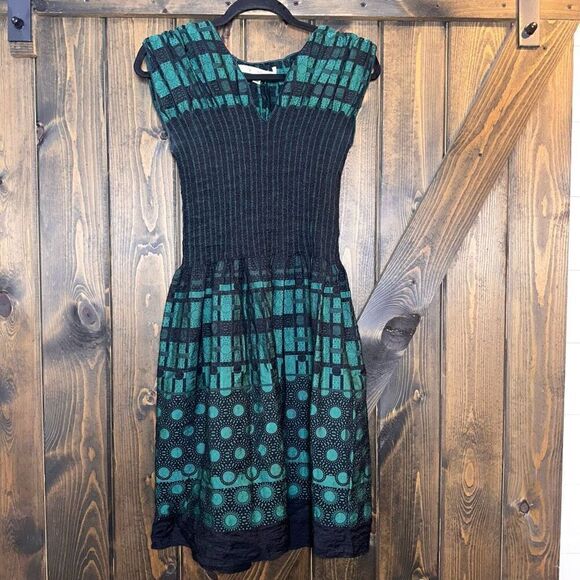 Max Studio  Fit And Flare Geometric Print Dress - Picture 1 of 4